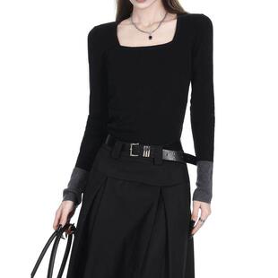 202修黑4冬季版身毛衣上衣女可外穿色方207 毛衣韩针领内搭207 毛