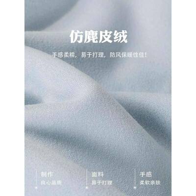 蓝色皮系毛一体外套冬WKX韩冬季冬秋装巨好看初加PGV绒女厚棉服冬