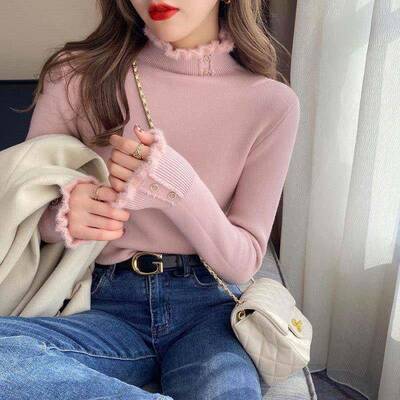 高5级看毛衣M秋Y3293MY3293#-#-女冬季加厚202新款好感内搭加绒打