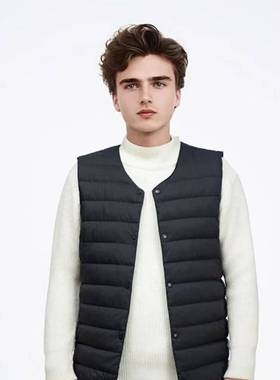 独等/UCUB 95白鸭绒羽绒马甲2025年新款秋冬保暖背心短款休闲外套
