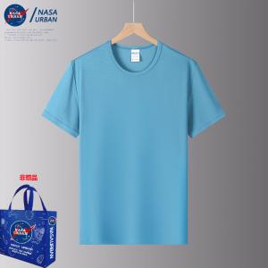 NASA URBAN联名款新款短袖T男宽松圆领夏季纯色速干透气半袖男美