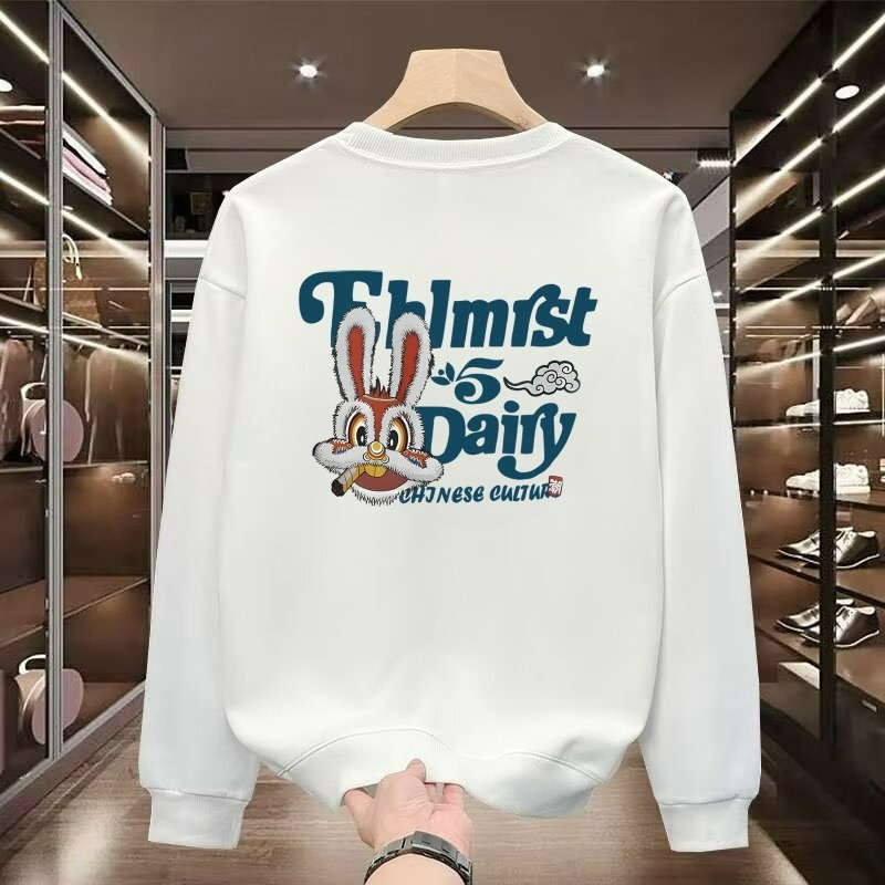 【一折专区】奥特莱斯秋冬新款重磅潮流圆领套头卫衣大码衣简约