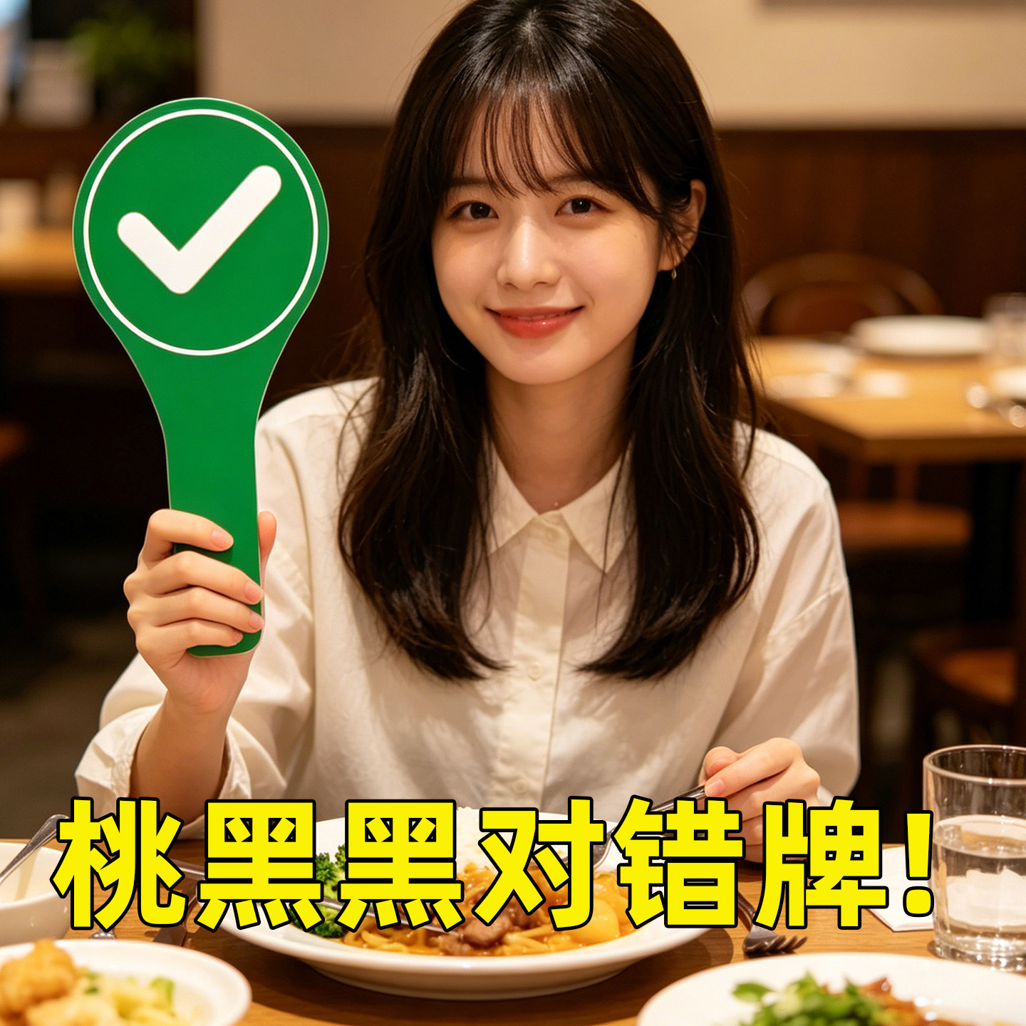 双面对错牌打分牌手举牌桃黑黑应援棒举牌道具打分神器手持答案牌裁判评委评分专用晋级淘汰牌yesno创意搞怪