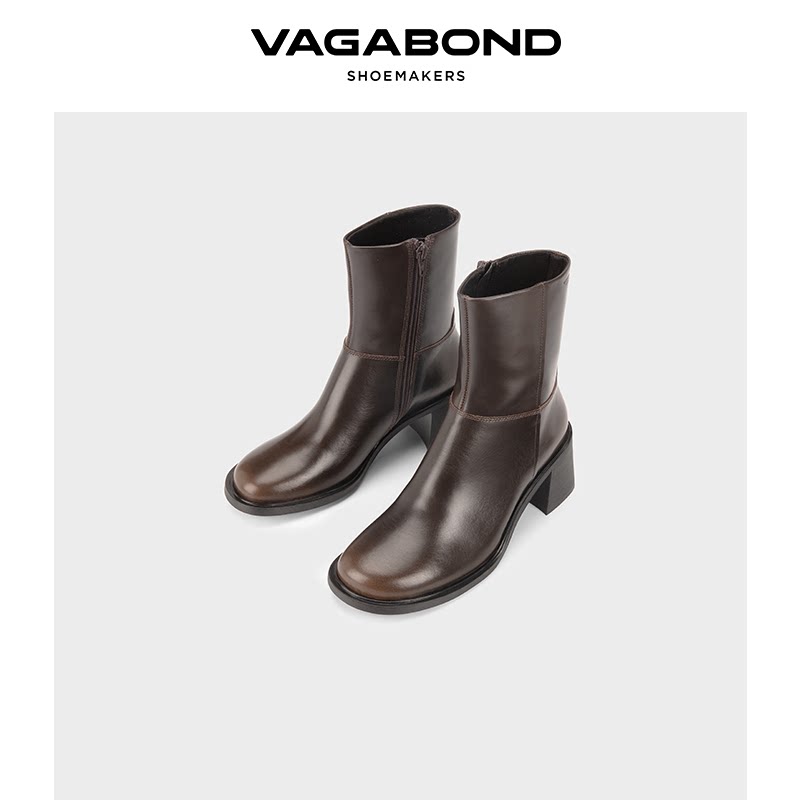 VagabondVEGA擦色牛皮时装靴图片