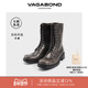 Vagabond KARLIE女士牛皮圆头中跟马丁靴短靴系带靴2025秋冬系列