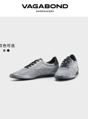 Vagabond HILLARY女士牛皮平底系带运动鞋擦色皮2025春夏