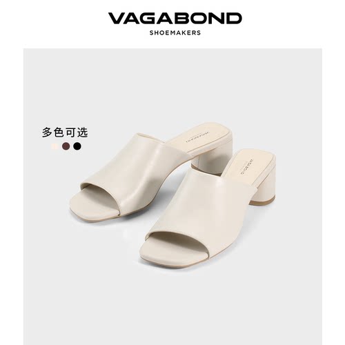 VagabondPIPER露趾高跟穆勒拖鞋