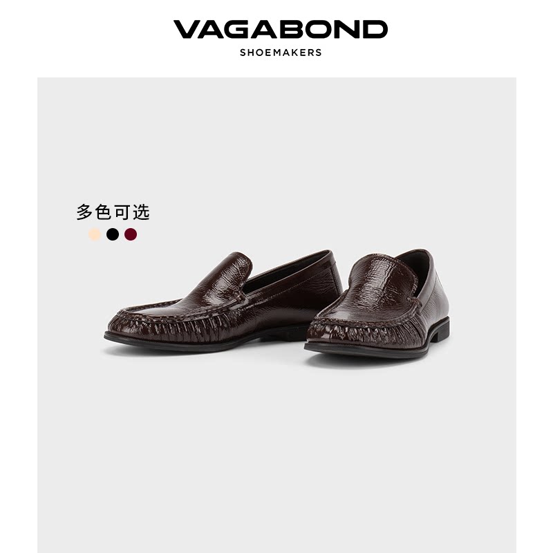 VagabondBRANDI牛皮亮面乐福鞋图片
