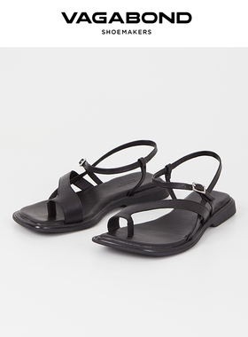 Vagabond IZZY女士牛皮分趾平底凉鞋绑带露趾凉鞋2024春夏系列