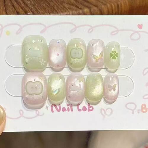 苹果冰酒爆闪ins手工猫眼