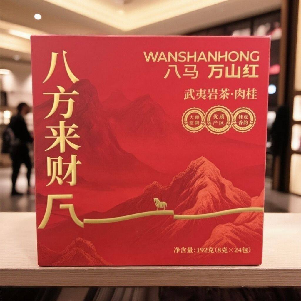 八马茶叶万山红八方来财肉桂正宗武夷山岩茶茶叶礼盒装伴手礼192g