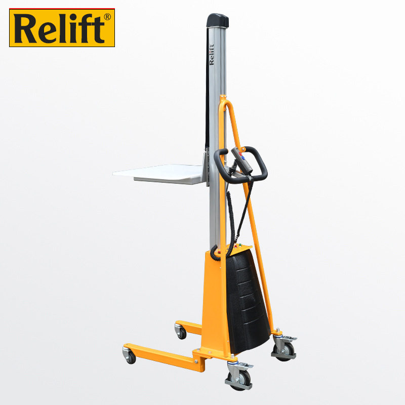 销锐励迷你型电动堆高车铝合金单立柱工位升降车装卸轻型小叉车厂