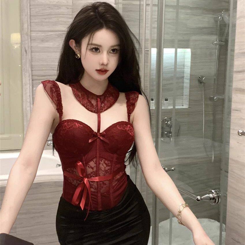 鱼骨胸衣吊带塑身衣外穿燃脂新款全身减肥长款背心束腰性感吊带