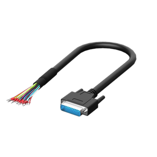 DB25串口线公头带线25针端子线BD25线HD15公头三排针