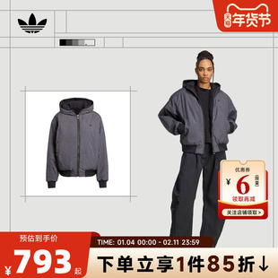 adidas阿迪达斯三叶草女子运动休闲棉服外套KC1686