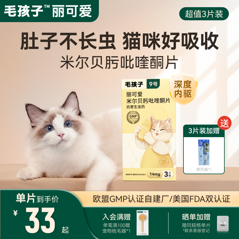 毛孩子猫咪体内深度驱虫