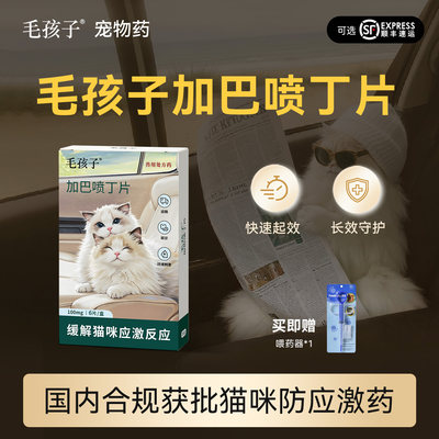 毛孩子加巴喷丁片猫咪猫用应激药