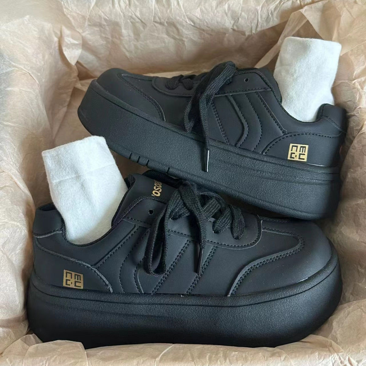 女童板鞋黑色中大童鞋子单鞋秋款低帮百搭耐脏时尚夏款炸街潮酷鞋