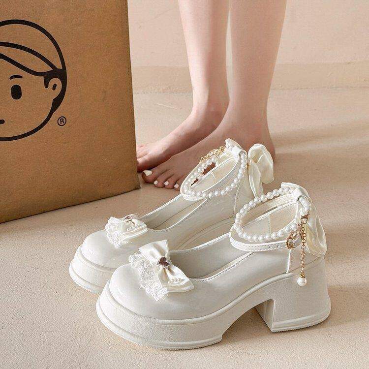 女童时尚潮款高跟玛丽珍单鞋中大童女孩2026春季新款小众洋气鞋子