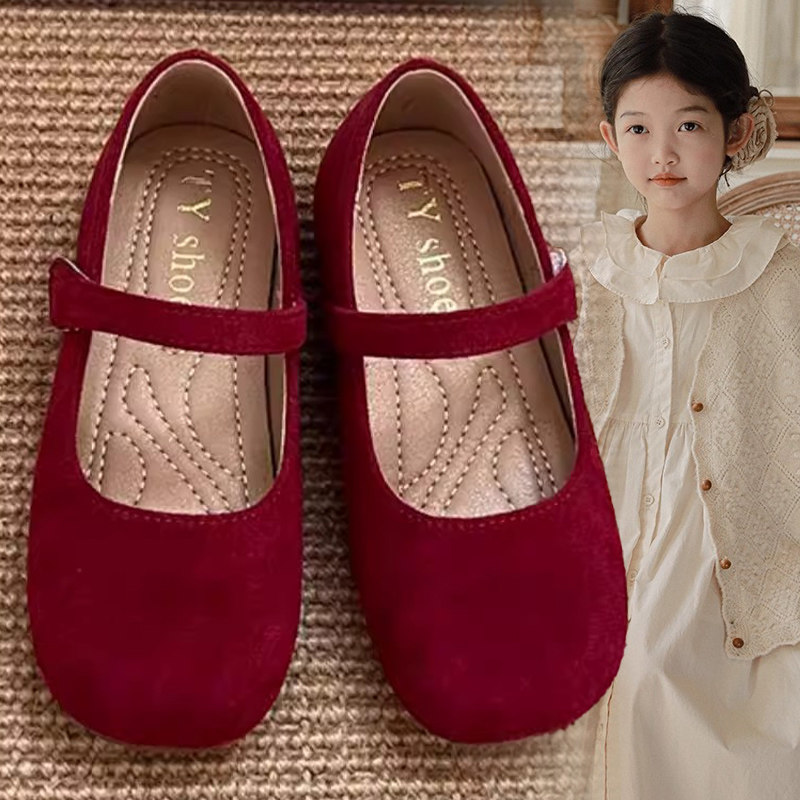 幼儿园宝宝纯色洋气公主单鞋2026春夏新款浅口女童简约韩版小皮鞋
