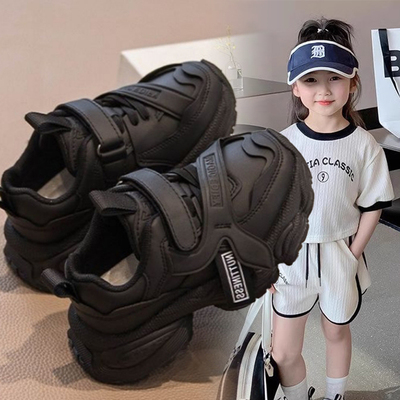 女童运动鞋软底2026夏季新款儿童老爹鞋厚底百搭中大童跑步鞋防滑