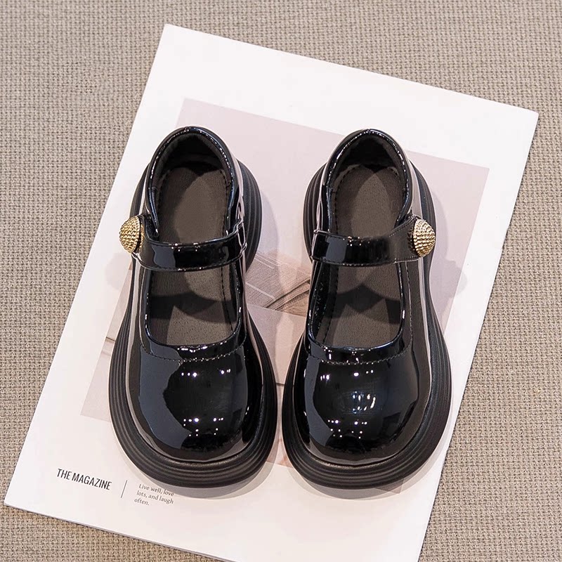 女童皮鞋2025春秋新款黑色儿童鞋子玛丽珍公主礼服单鞋女孩演出鞋