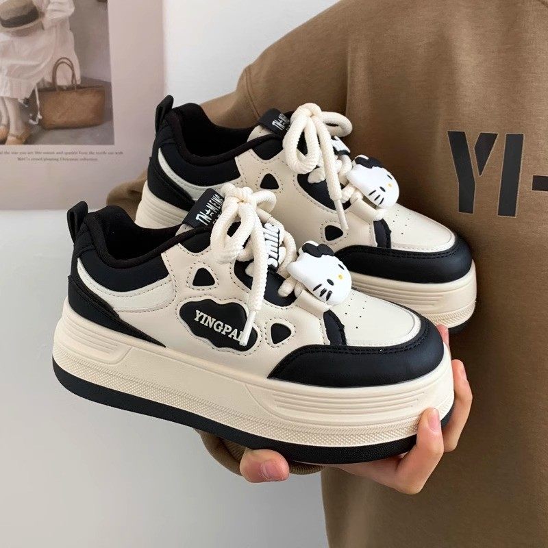 女童板鞋春秋耐脏鞋子休闲中大童秋款校园2026KT猫休闲爆款单鞋潮