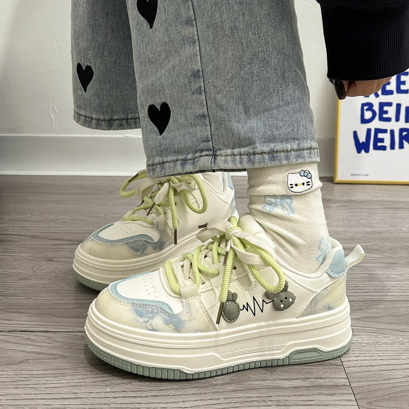 女童2026春秋新款拼色百搭板鞋中大童女款时尚韩版日常穿搭休闲鞋