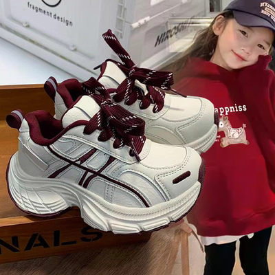 2026儿童时尚厚底春季新款老爹鞋女童轻便舒适休闲运动风百搭潮鞋