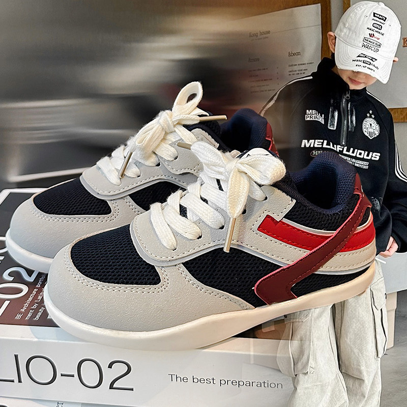 男童厚底简约舒适休闲鞋2026春秋新款儿童日常户外运动鞋平底鞋潮