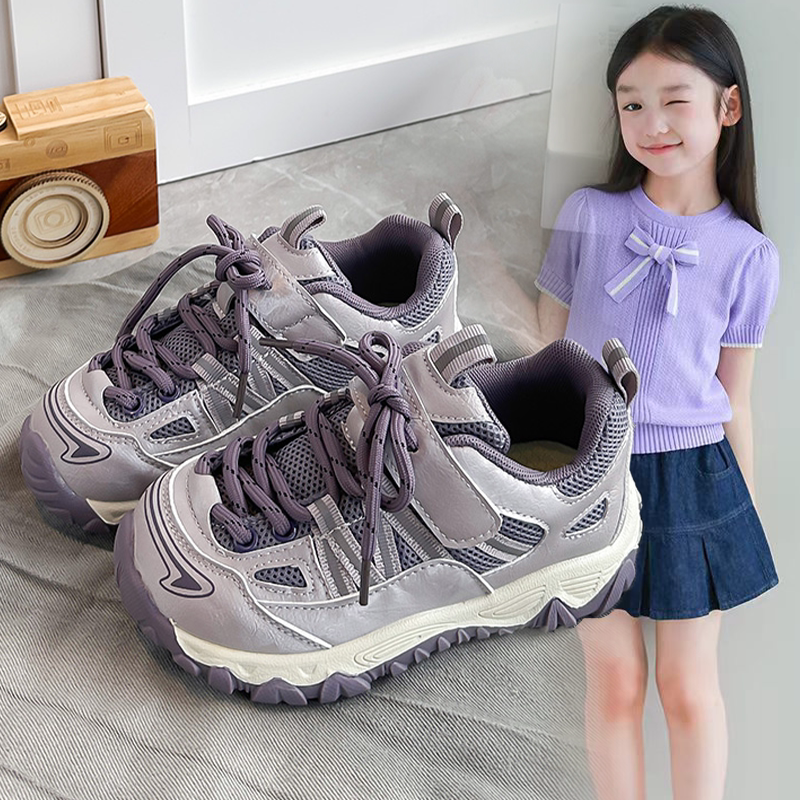 儿童小众个性潮酷透气厚底运动鞋女童2026春秋新款洋气百搭跑步鞋