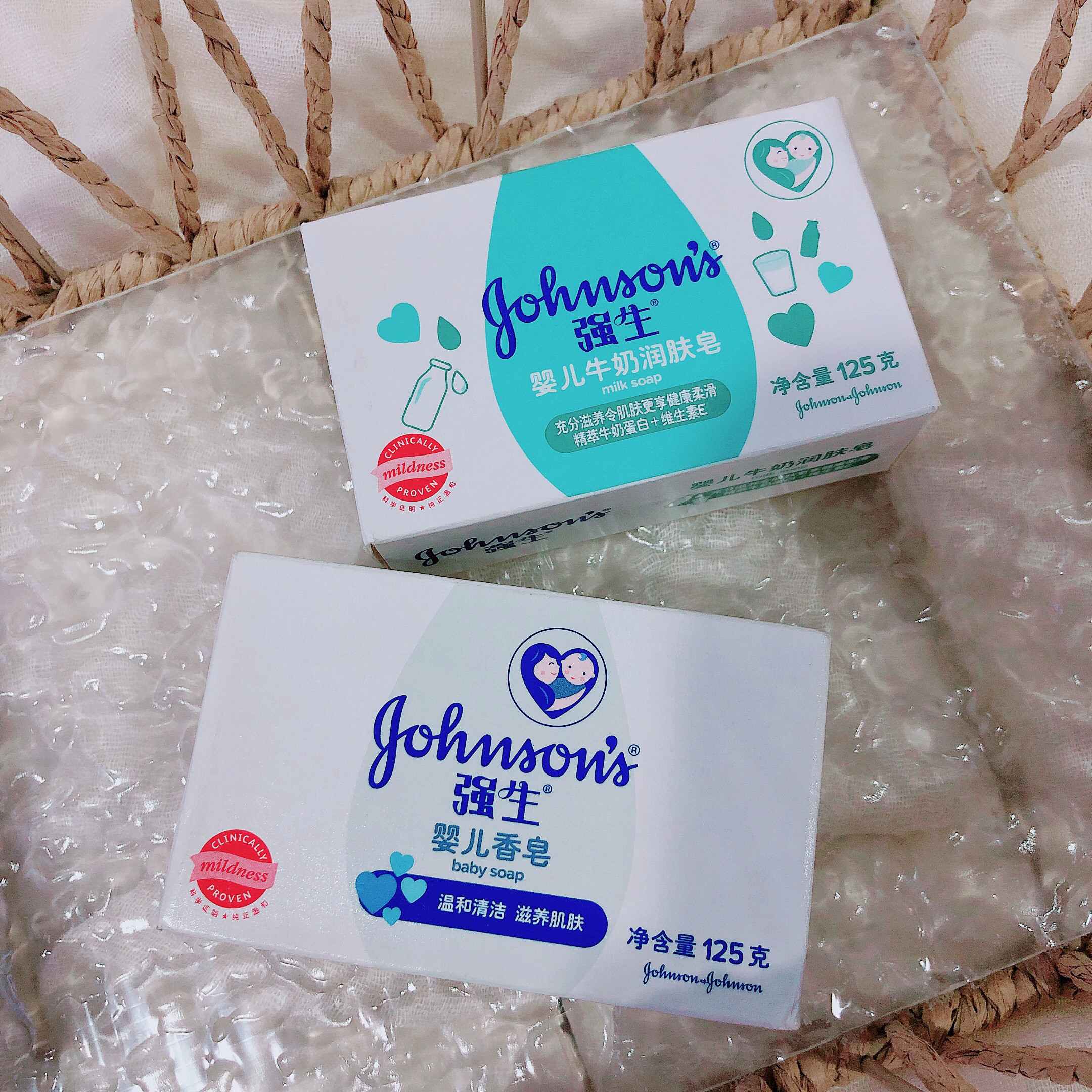 看日期~强家婴儿牛奶润肤皂儿童香皂温和清洁滋养肌肤沐浴皂125g