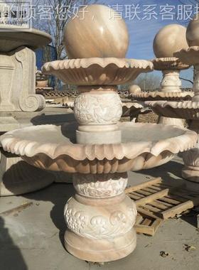 石雕大理石喷水池景观喷水24844泉欧式园林景喷装泉石饰摆件雕喷