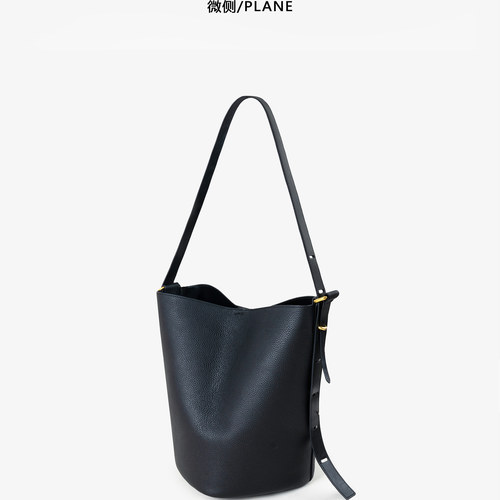 头层牛皮大水桶单肩包女托特包