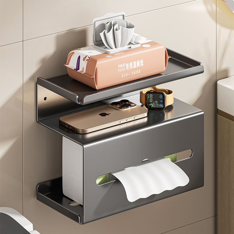 卫生间免打孔壁挂式卷纸架