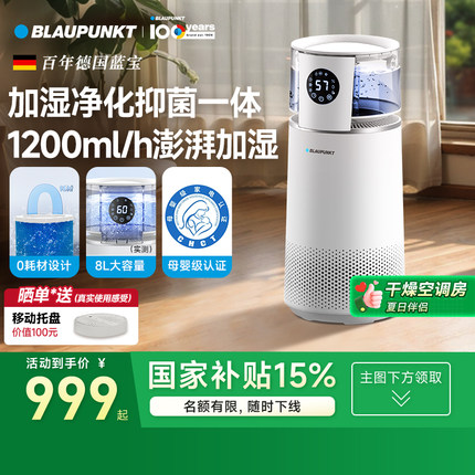 【百年德国蓝宝】加湿器孕妇婴儿家用卧室香薰无雾空气净化空调房