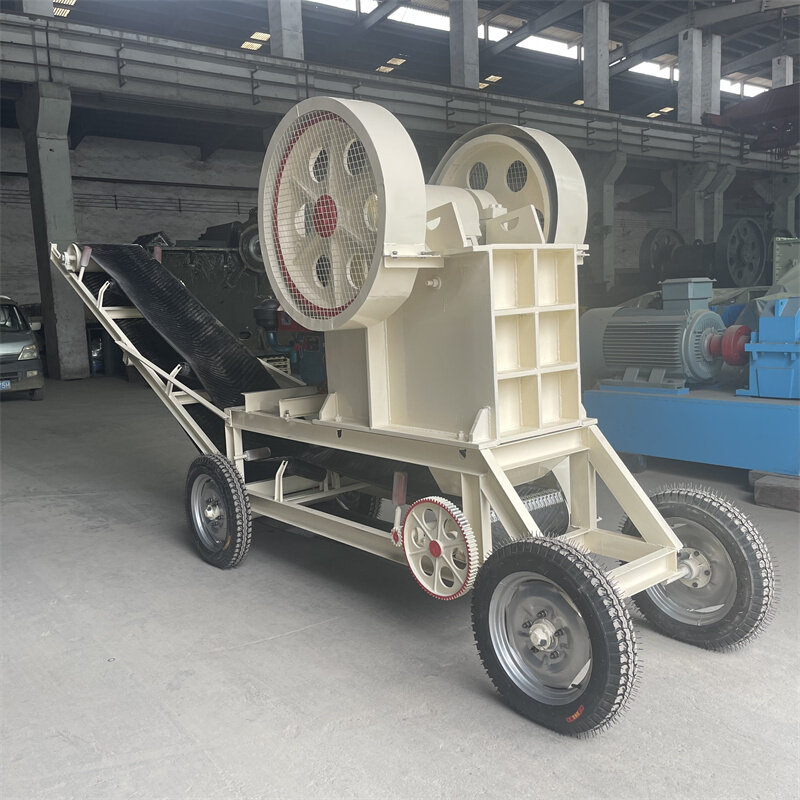 热卖移动鄂式破碎机小型鄂式破碎机建筑垃圾粉碎机煤矸石河卵石粉