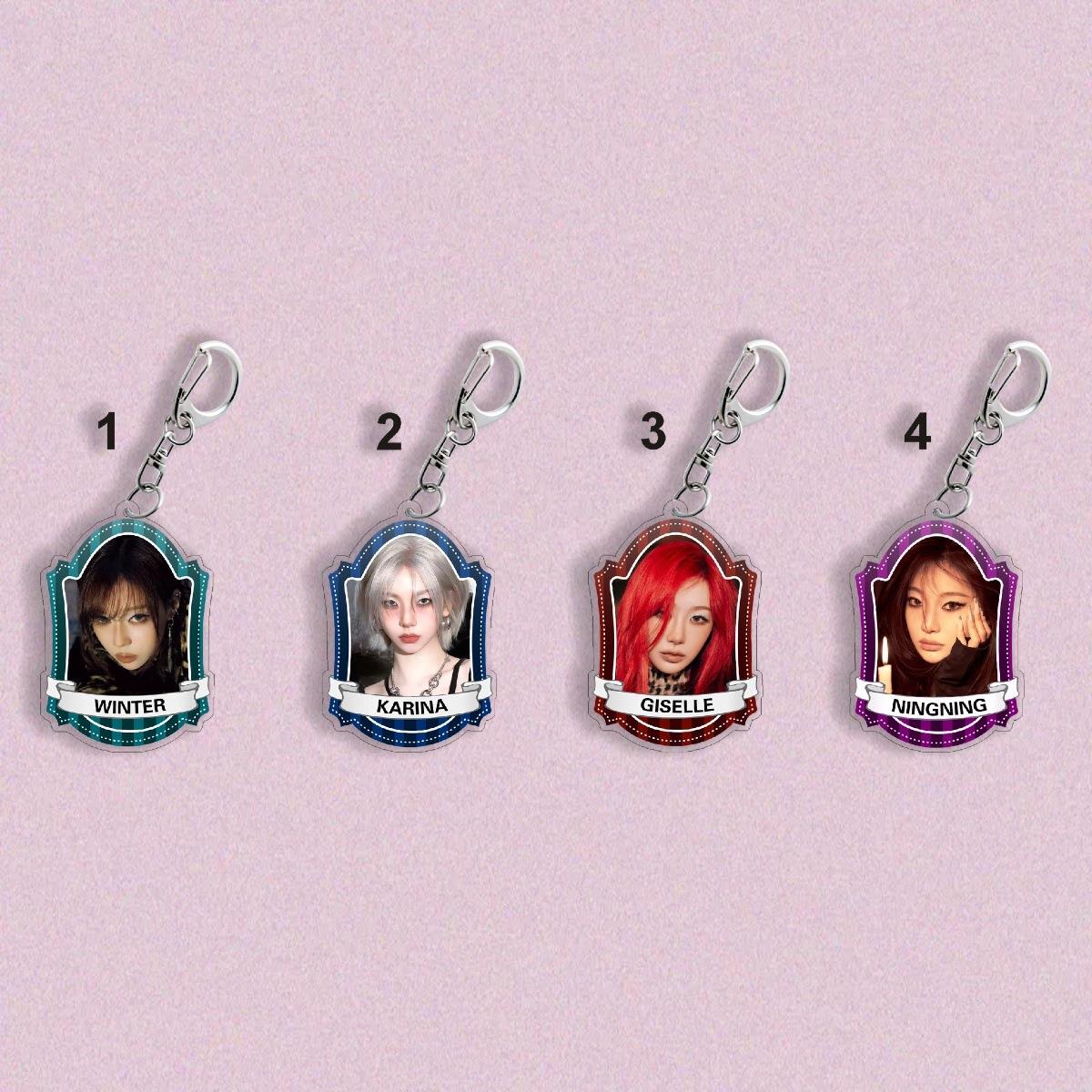 aespa周边小吒金旼炡刘知珉WINTER 小吒宁艺卓书包挂件钥匙扣1360