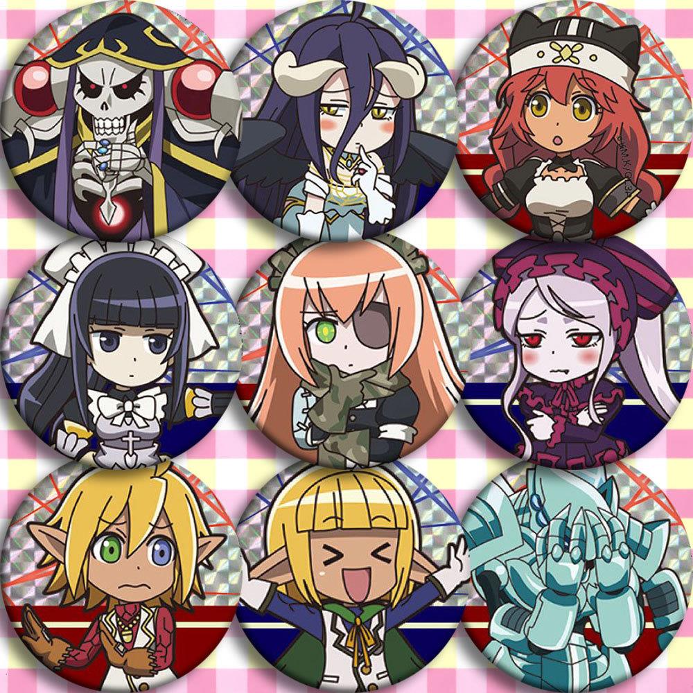 OVERLORD 动漫徽章胸章58mm 二次元周边吧唧挂件海报画骨傲天