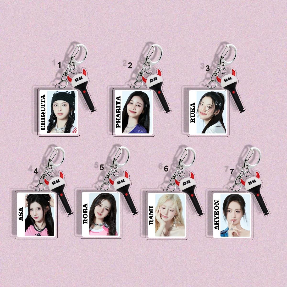 BABYMONSTER周边RAMI李茶仁HOT SAUCE郑雅譞ASA挂件钥匙扣1352