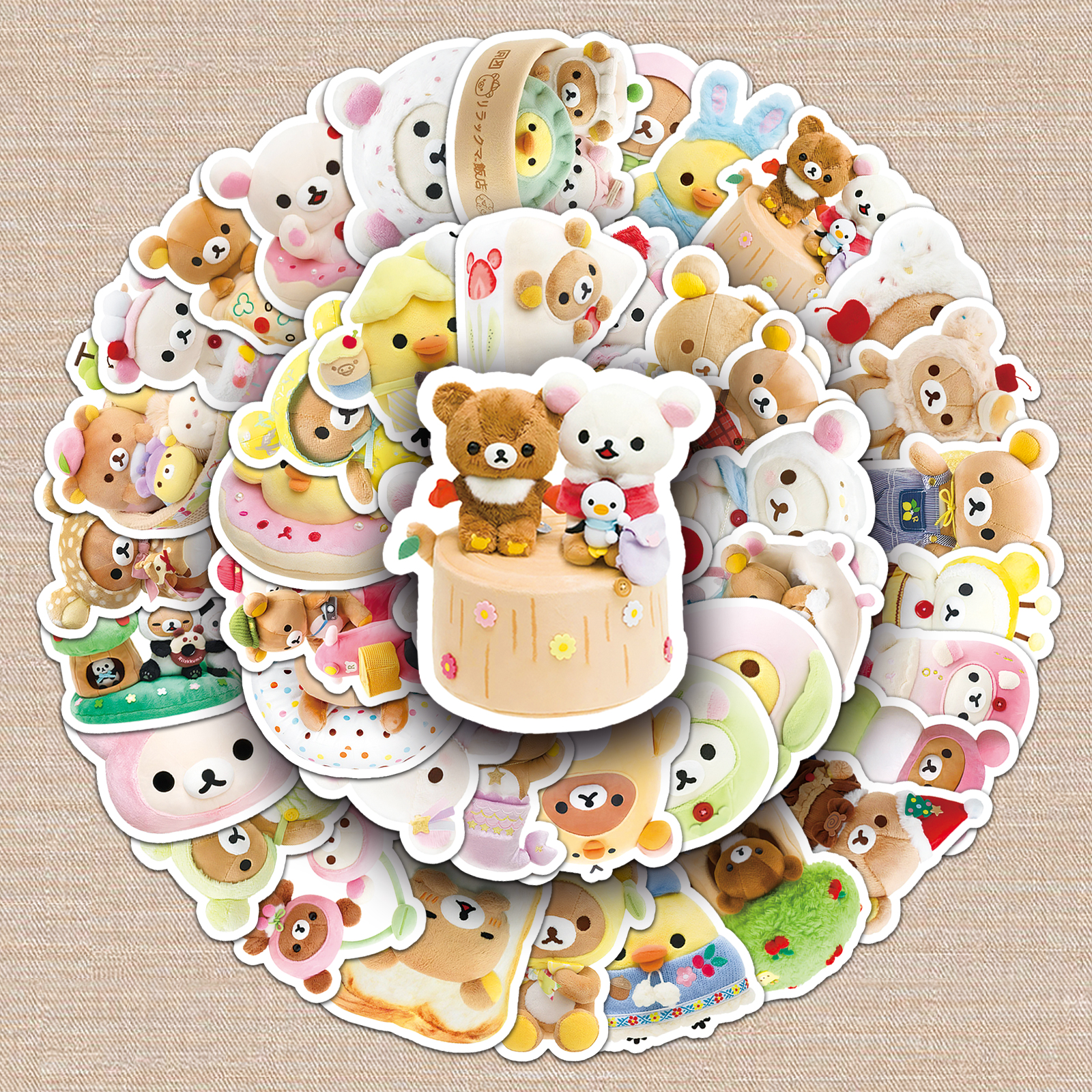 108张可爱轻松熊创意装饰DIY贴纸