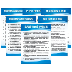 危险废物管理制度标识牌新版危废管理制度牌仓库全套贴纸危废暂存间固废标识顺丰汽修厂标签机油标志牌定制