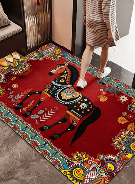 迎宾地毯商用门店地垫网红马年店铺门口进门防滑餐饮商铺饭店红色