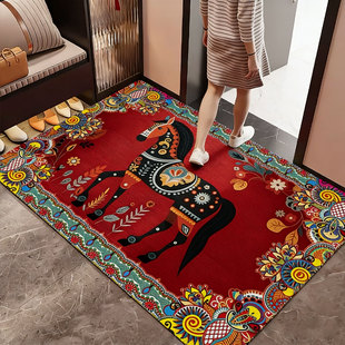 迎宾地毯商用门店地垫网红马年店铺门口进门防滑餐饮商铺饭店红色
