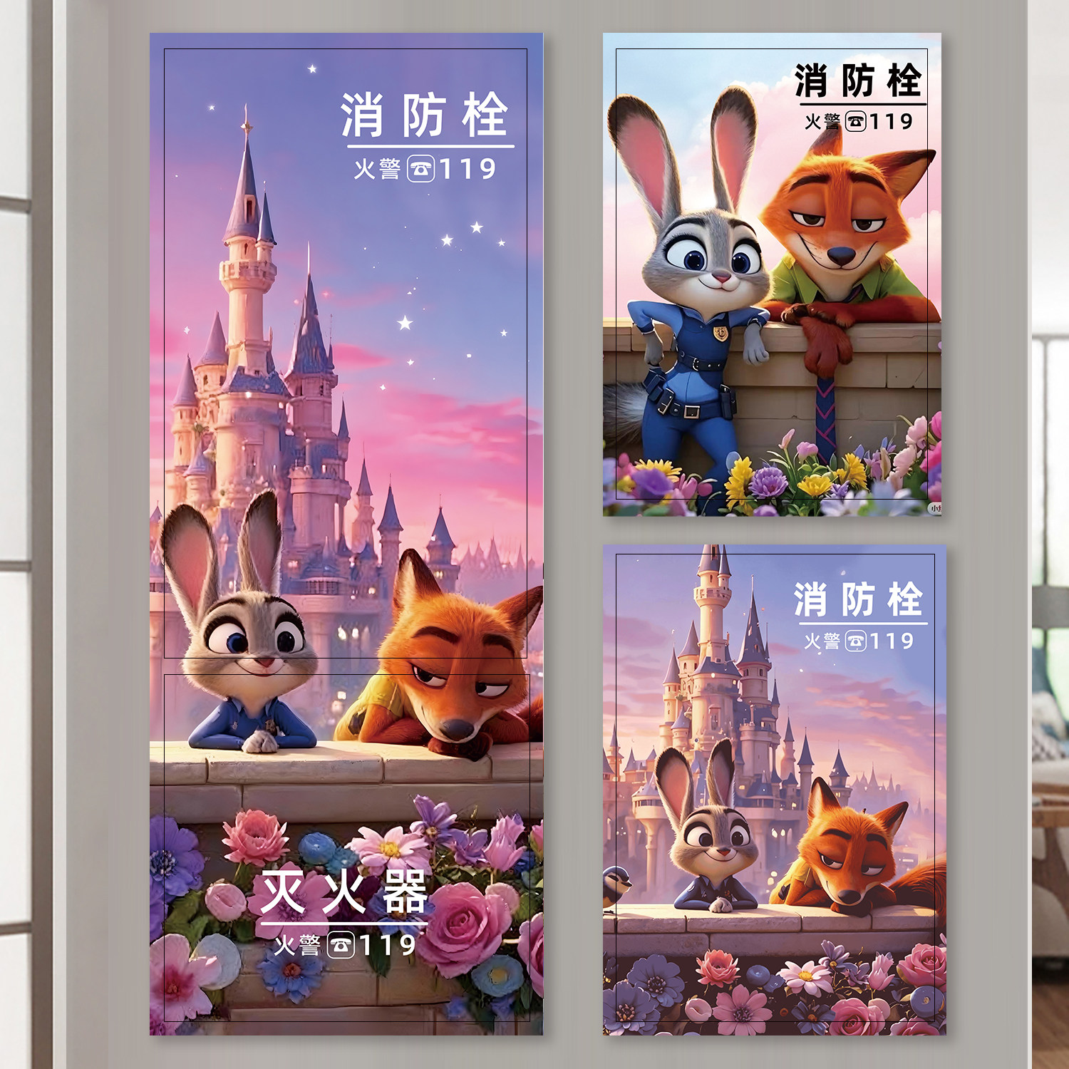 疯狂动物城消防栓贴纸图片