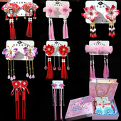 春批流苏儿童女孩古风发夹汉服公主汉服头饰发卡六一幼儿园表演出