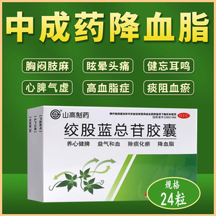 24粒 盒 益气和血 山高制药 正品 60mg 降血脂 绞股蓝总苷胶囊