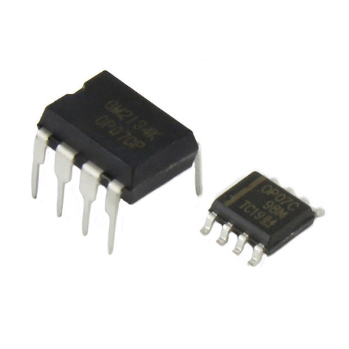 OP07双极性运算放大器低偏移IC芯片OP07CP直插DIP OP07CDR贴片SOP