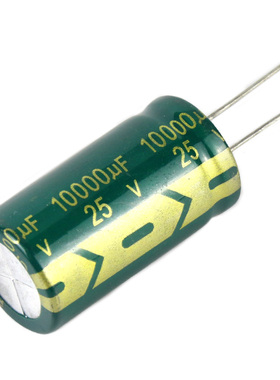 10000uF 25V 体积18x35mm 绿色 直插电解电容器 可代替16V10V6.3V