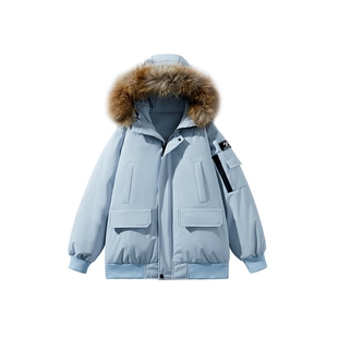 九江羽绒服男冬季新款连帽多色百搭保暖御寒休闲时尚纯色工装外套